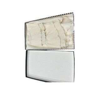 Vintage Linda Dano Pleated Ascot & Wrist Cuffs Set Cream Fashion Timeless